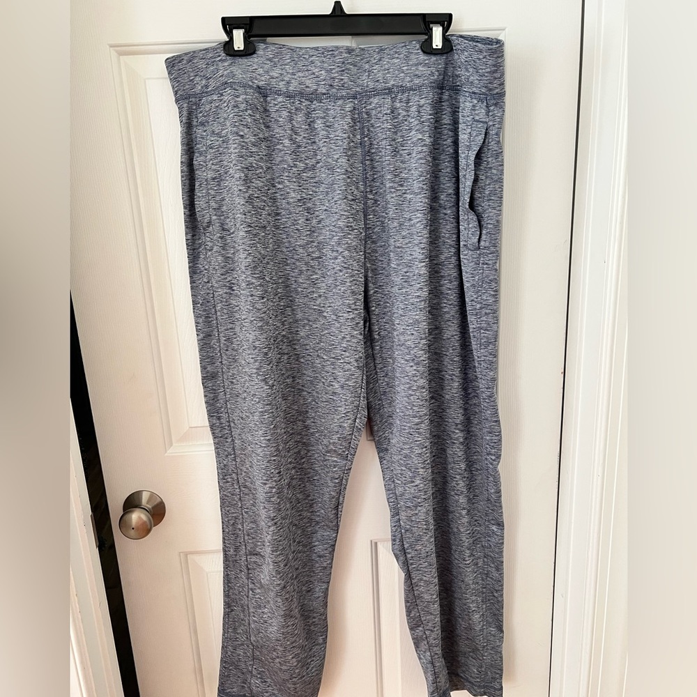 Mens Pony XL athletic full leg gray pants side pockets